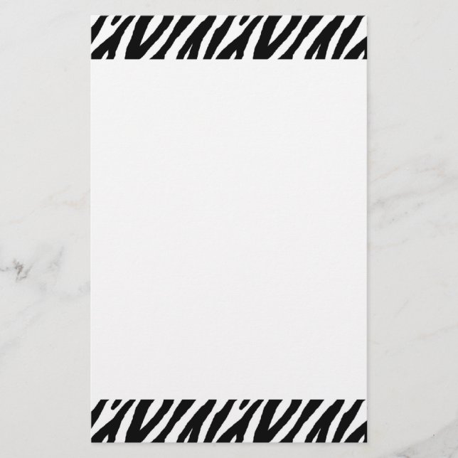 Zebra Briefpapier (Vorderseite)
