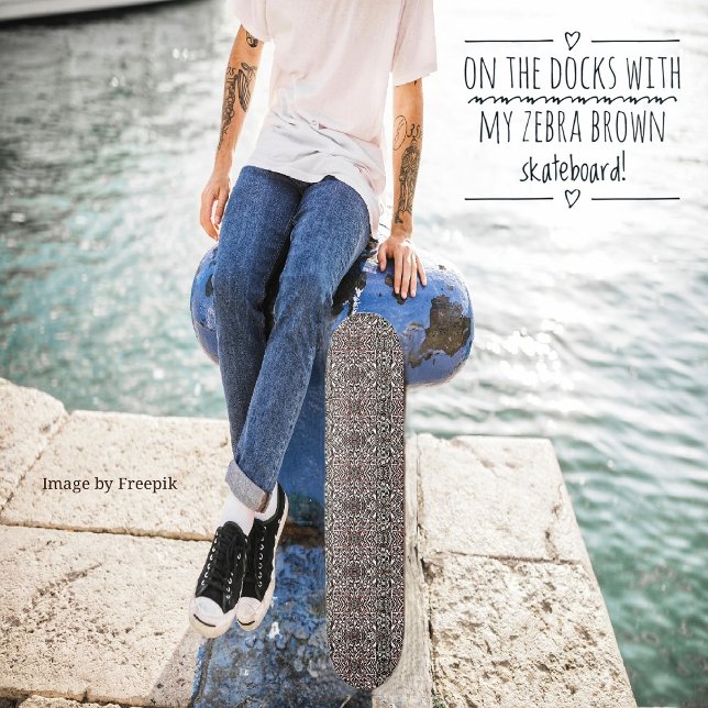 Zebra Brown Skateboard (Von Creator hochgeladen)