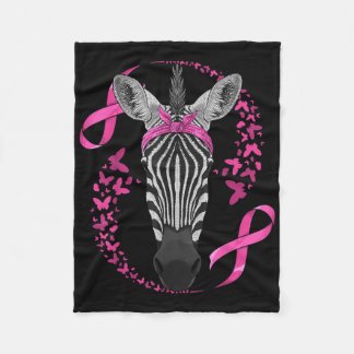 Zebra Brustkrebs-Bewusstsein Pink Bandana Krebs Fleecedecke