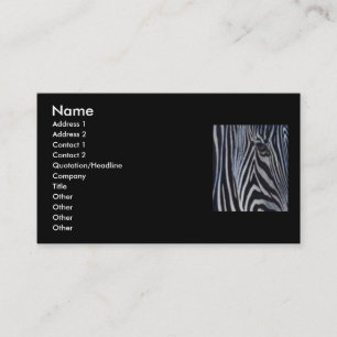 Zebra Business Card Visitenkarte