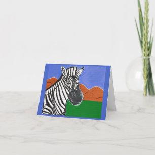Zebra by Joel Anderson small greeting card Karte