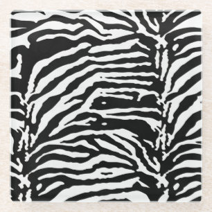 Zebra Camouflage Black and White Artistic Pattern Glasuntersetzer