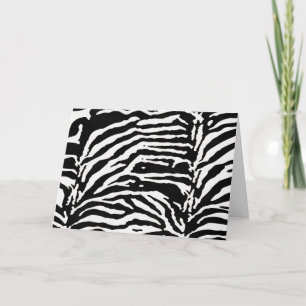 Zebra Camouflage Black and White Artistic Pattern Karte