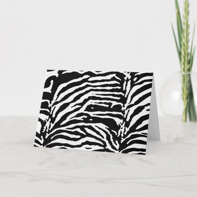 Zebra Camouflage Black and White Artistic Pattern Karte (Vorderseite)