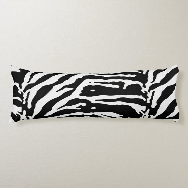 Zebra Camouflage Black and White Artistic Pattern Seitenschläferkissen (Vorderseite)