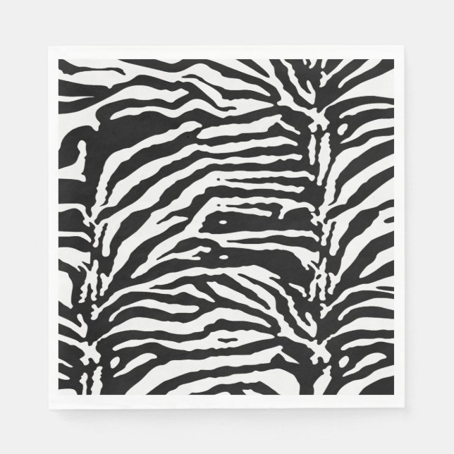 Zebra Camouflage Black and White Artistic Pattern Serviette (Vorderseite)