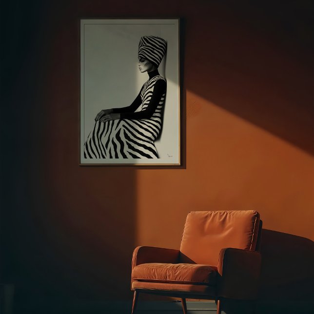 Zebra Chic: Grafische monochrome Mode Poster (Von Creator hochgeladen)