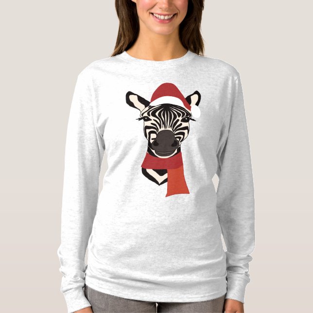 Zebra Christmas #1 T-Shirt (Vorderseite)