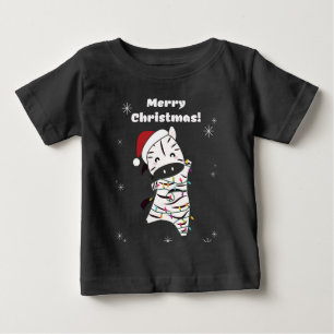Zebra Christmas Zebras Winter Animals Baby T-shirt
