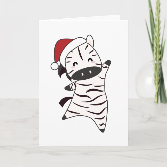 Zebra Christmas Zebras Winter Animals Karte (Vorderseite)