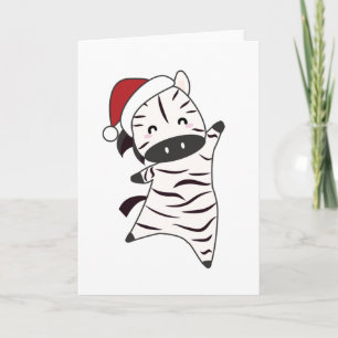 Zebra Christmas Zebras Winter Animals Karte