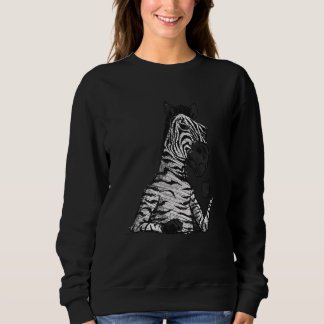 Zebra Coffee Drink White Sweatshirt