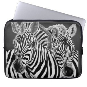 Zebra Couple Laptop Sleeve