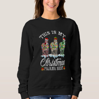 Zebra Das ist mein Weihnachtslicht Pajama Xmas Sweatshirt