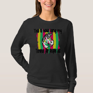 Zebra Das ist, wie lange meine Toleranz für Mensch T-Shirt
