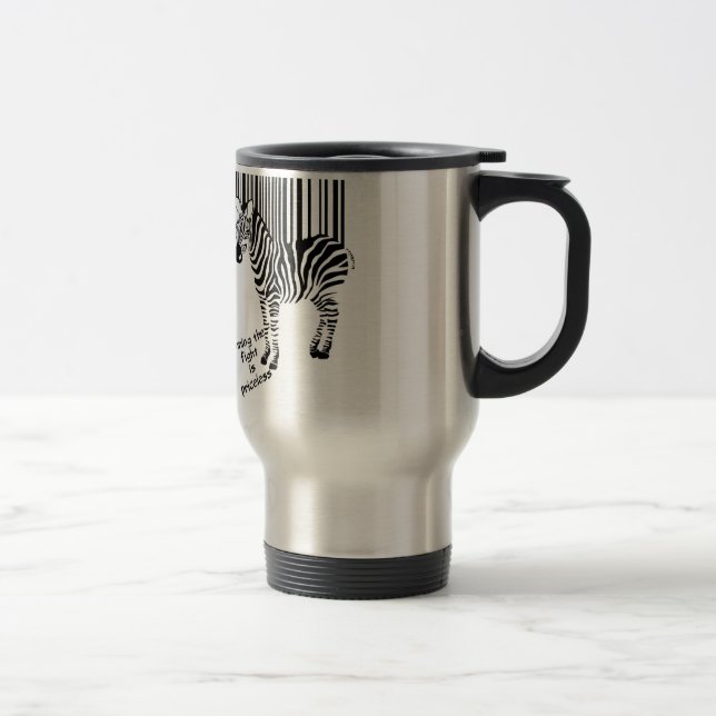 Zebra, der die Kampfreise-Tasse gewinnt Reisebecher (Rechts)
