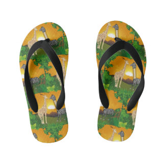 Zebra, der groß will kinderbadesandalen