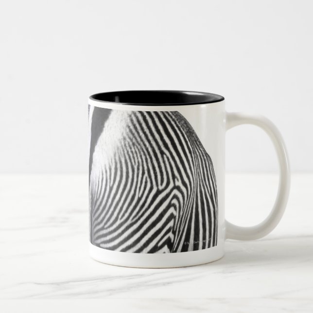 Zebra, der sich herum dreht zweifarbige tasse (Rechts)