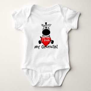 Zebra-Design mit "I Liebe my Gruncle" Baby Strampler