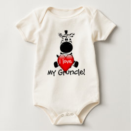Zebra-Design mit "I Liebe my Gruncle" Baby Strampler