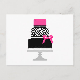 Zebra-Diva-Kuchen Postkarte