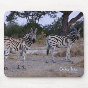Zebra Double Take Foto Mousepad