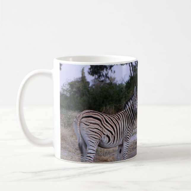 Zebra Double Take Foto Tasse (Links)
