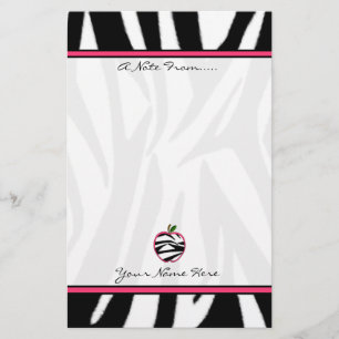 Zebra-Druck Apple arbeiten Lehrer-Briefpapier um Briefpapier
