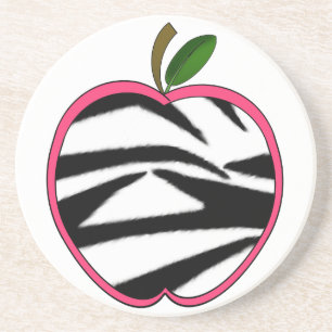 Zebra-Druck-Apple-Lehrer-Untersetzer Sandstein Untersetzer