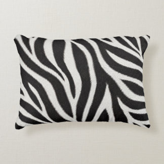 Zebra-Druck-Baumwollkissen | Schwarz und Weiß Tier Dekokissen