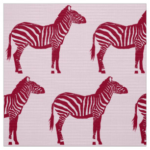 Zebra Druck - Burgund und Rosa Stoff