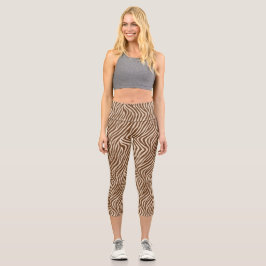 Zebra Druck  Capri Leggings