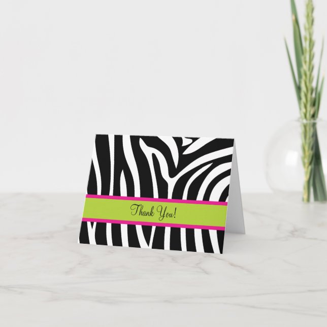 Zebra-Druck Dankeskarte (Vorderseite)