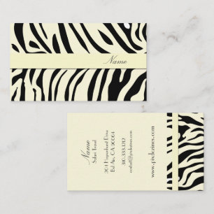 Zebra-Druck / DIY-Hintergrundfarbe Visitenkarte
