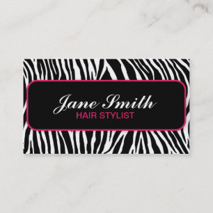 Zebra-Druck-elegantes stilvolles modernes Visitenkarte