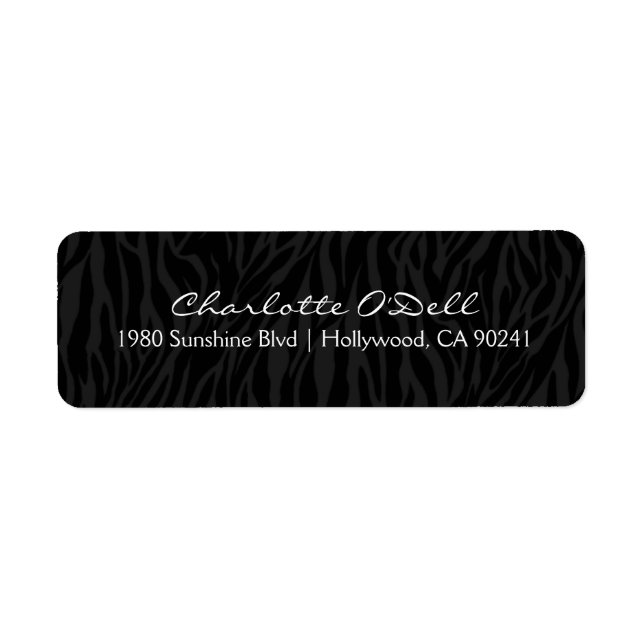 Zebra-Druck; Etiketten (Vorne)