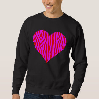 Zebra-Druck-Herz-Liebe-Grafik-Cute Valentinstag Sweatshirt
