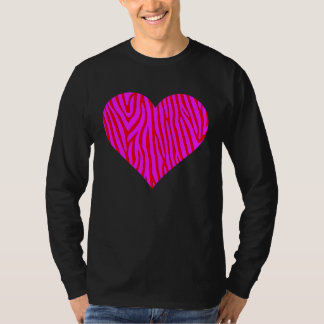 Zebra-Druck-Herz-Liebe-Grafik-Süßer Valentinstag T-Shirt