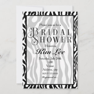 Zebra-Druck-Junggesellinnenabschied-Typografie-Ein Einladung