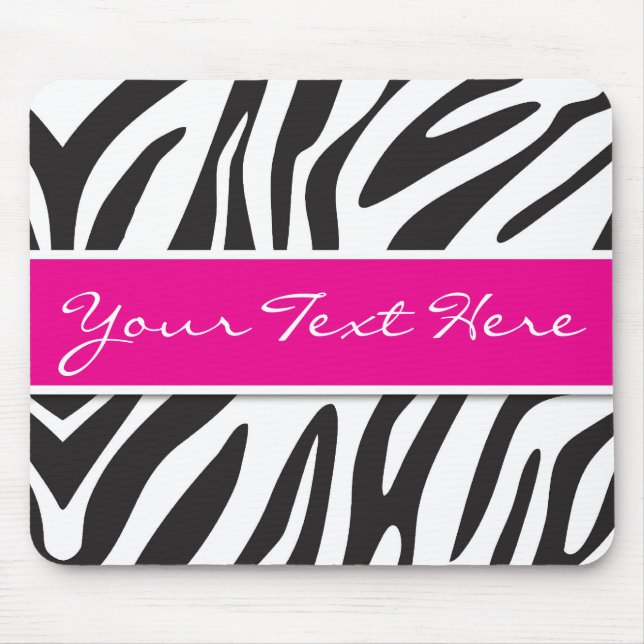 Zebra-Druck-Mausunterlage Mousepad (Vorne)