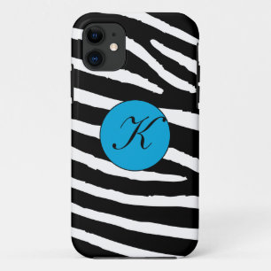Zebra Druck Monogramm iPhone 5 Hülle