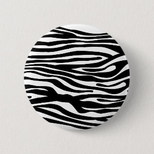 Zebra-Druck-Muster - Schwarzweiss Button
