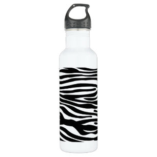 Zebra-Druck-Muster - Schwarzweiss Edelstahlflasche