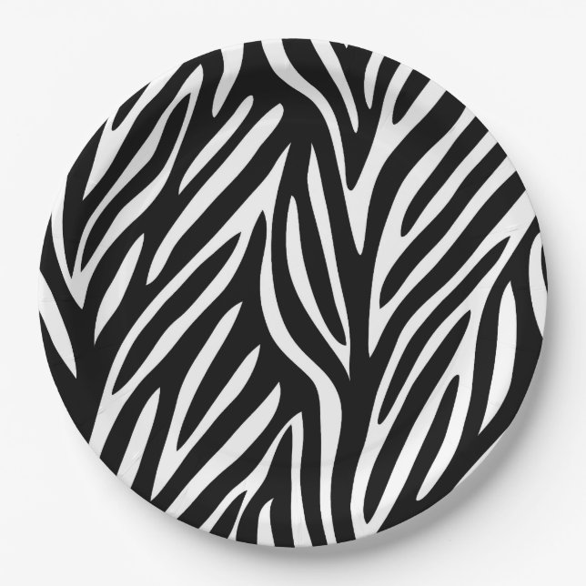ZEBRA-DRUCK PAPPTELLER (Vorderseite)