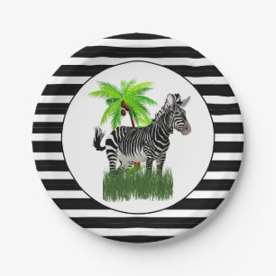 Zebra-Druck-Party Pappteller