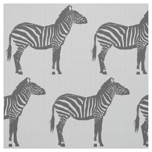 Zebra-Druck - Schatten von Grauem/von Grau Stoff (Muster)