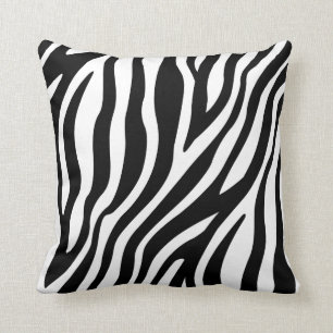 Zebra-Druck-Schwarzweiss-Streifen-Muster Kissen