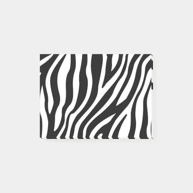 Zebra-Druck-Schwarzweiss-Streifen-Muster Post-it Klebezettel (Vorderseite)