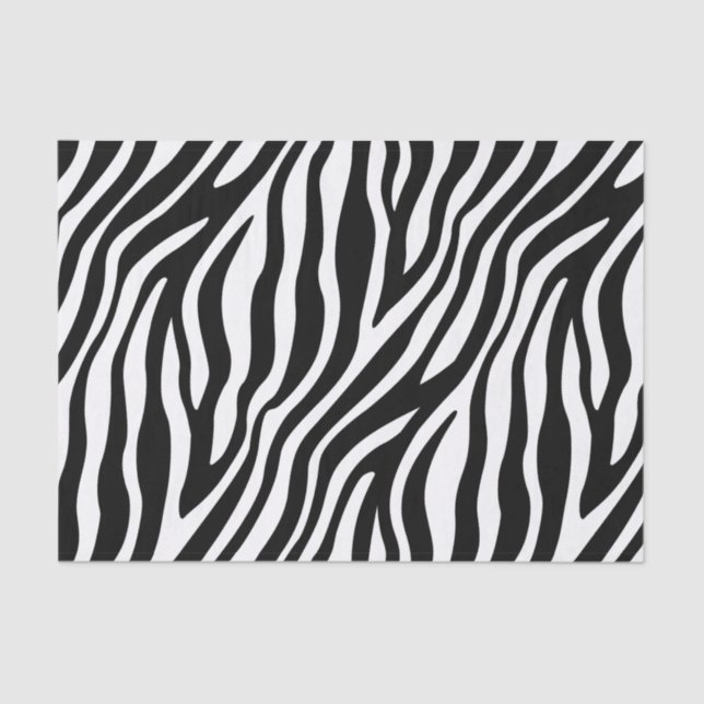 Zebra-Druck-Schwarzweiss-Streifen-Muster Seidenpapier (Vorderseite)