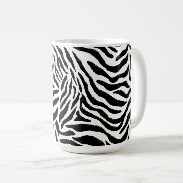 Zebra-Druck-Tasse Kaffeetasse (VorderseiteRechts)